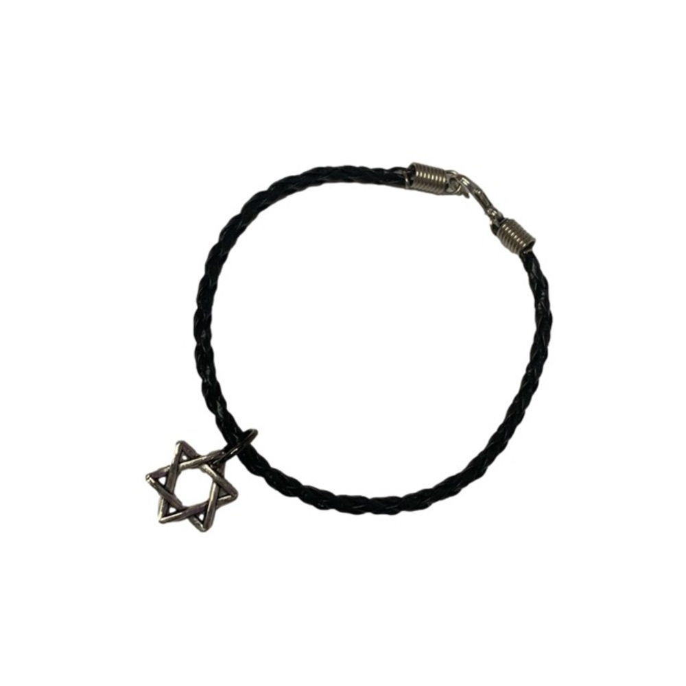 Black David star bracelet
